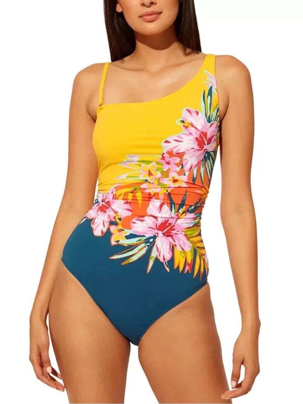 Bleu Rod Beattie Beachy Keen One Shoulder One-Piece Swimsuit - 10